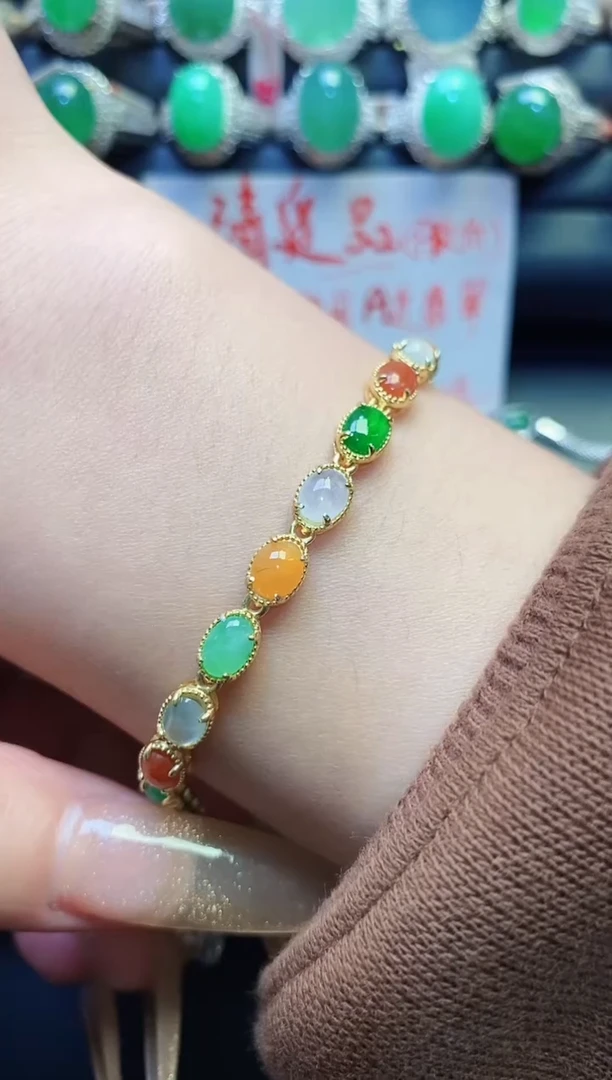 银S925镶嵌戒指翡翠天然