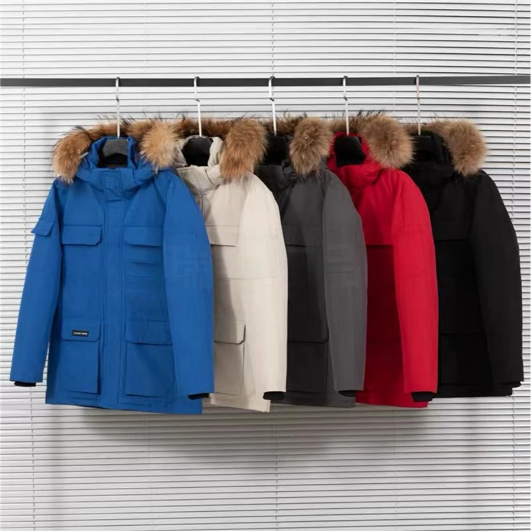 新款潮流前线男女时尚情侣白鸭绒加绒加厚羽绒服