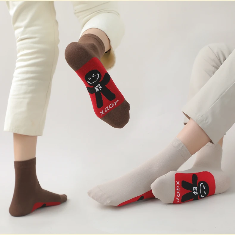 2025红袜子男女蛇年加厚红色男女同款舒适柔软本命年结婚中筒袜
