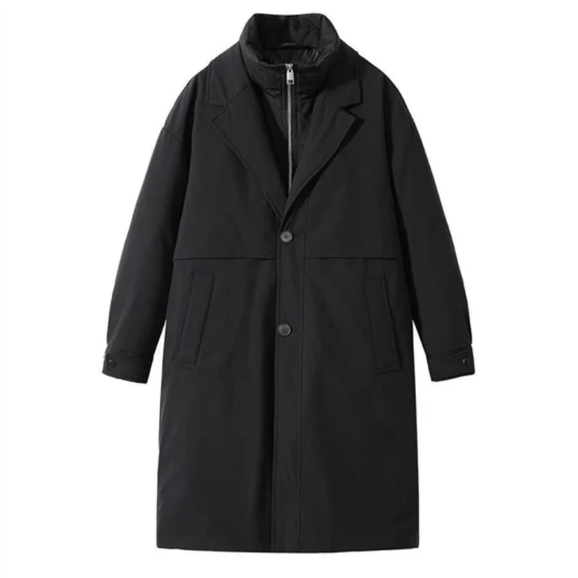 冬季 简约 假两件设计 新国标90绒羽绒服-8203