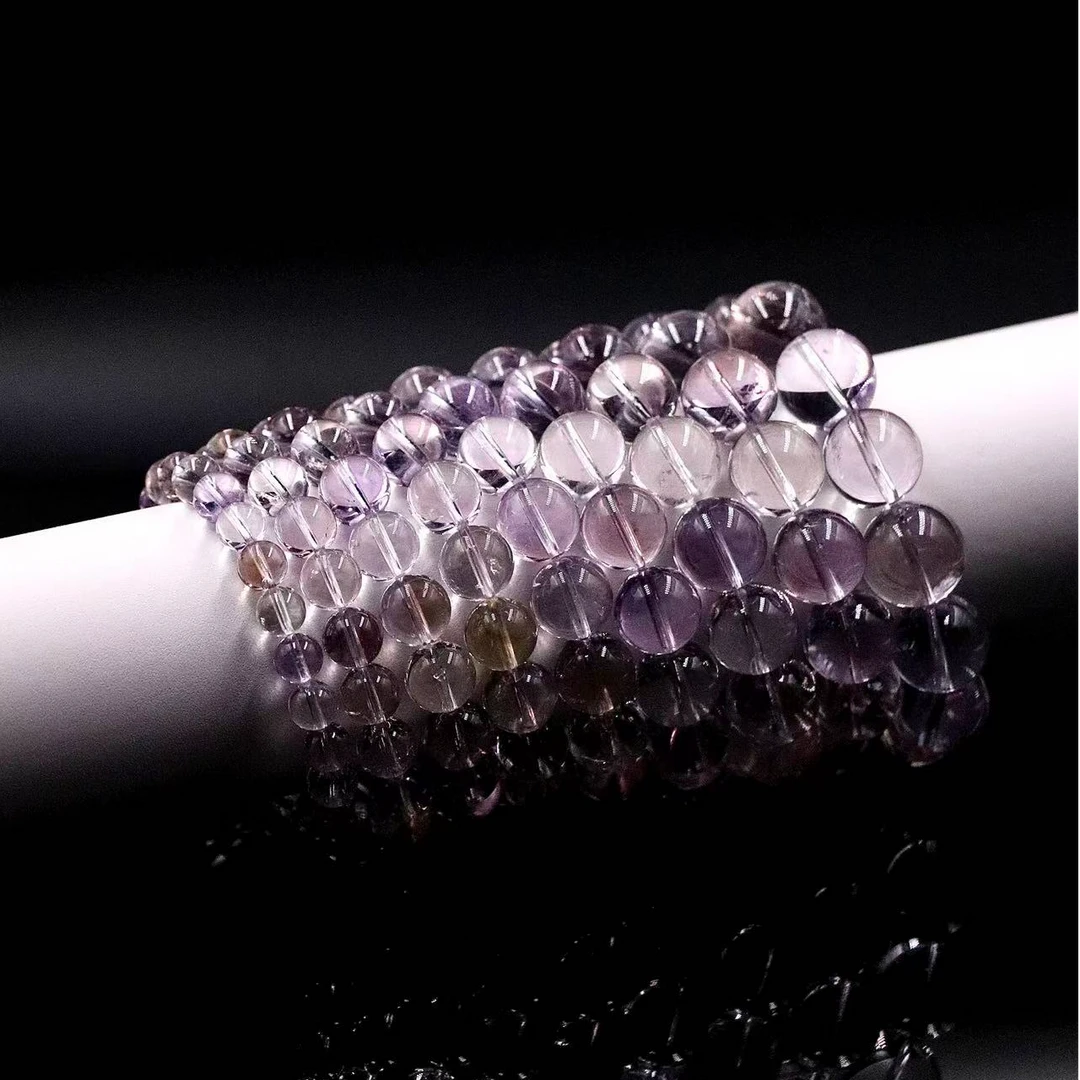 纯天然高阶净透体玻利维亚紫黄晶手串W2462-尺寸可选-多样性发一