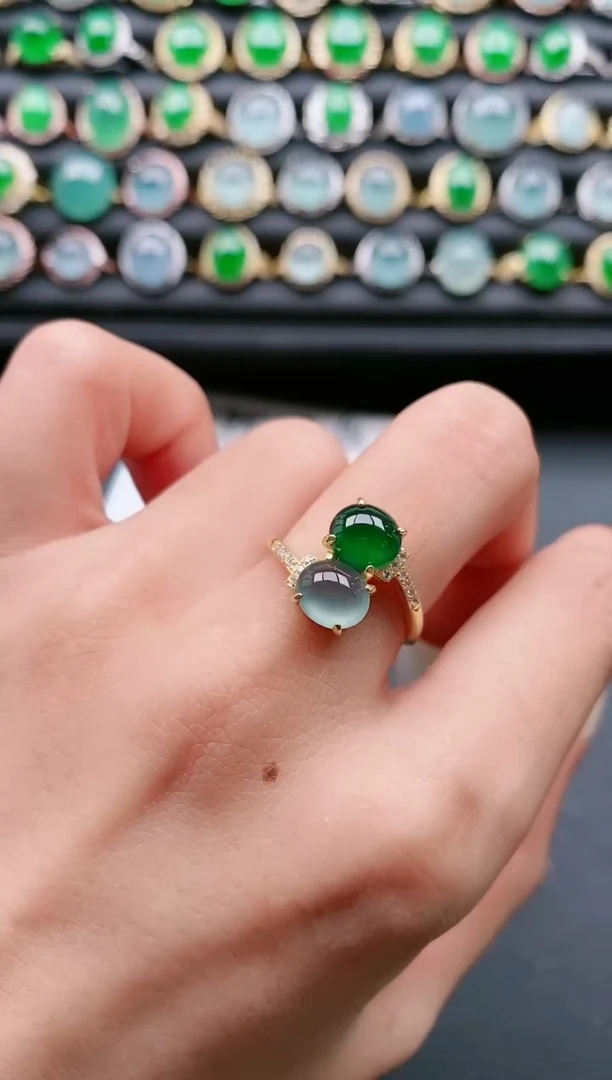 【闪购商品】翡翠戒指银S925镶嵌1111