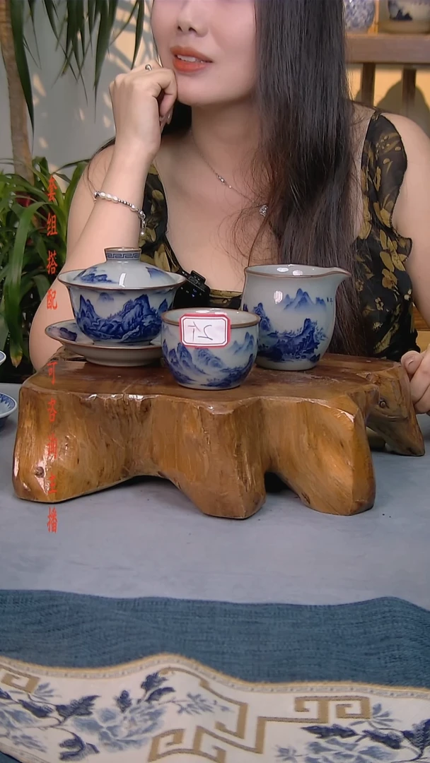 简装家用款4件套 老陶泥开片纹陶瓷茶具