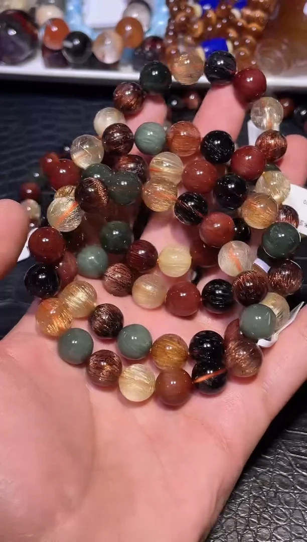 未镶嵌手链水晶彩发单圈A11（多样性发其一）