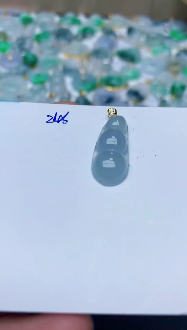 【闪购商品】翡翠颈饰18K金镶嵌天然翡翠A货