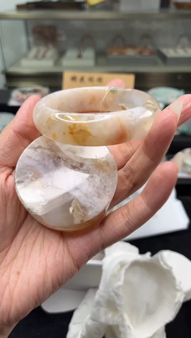 未镶嵌手镯石英质玉57圈口（赠品镯心）3751610