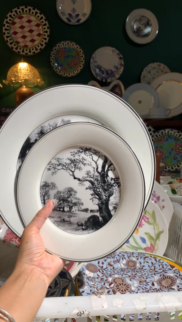 瓷片陶瓷原单CC075餐具两件套