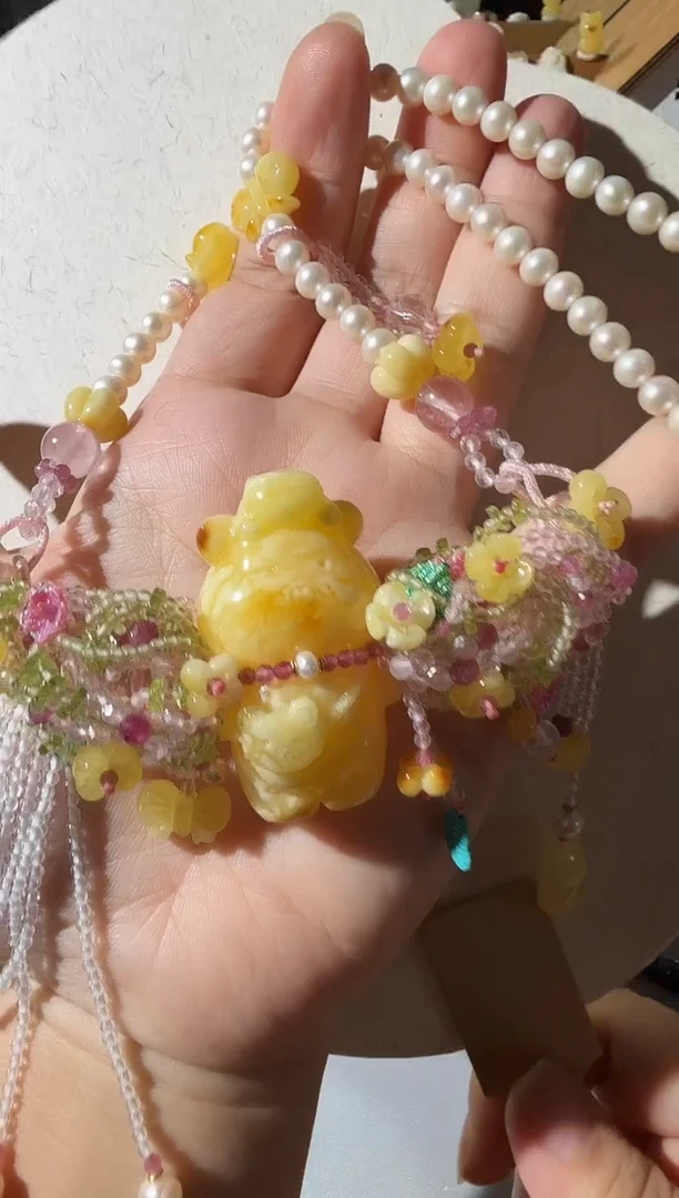 【闪购商品】蜜蜡项链未镶嵌蜜蜡小熊项链