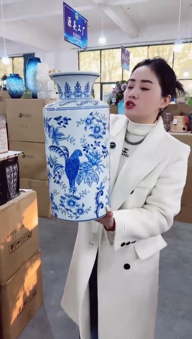 【闪购商品】玻璃ZZ-青花瓷大大号