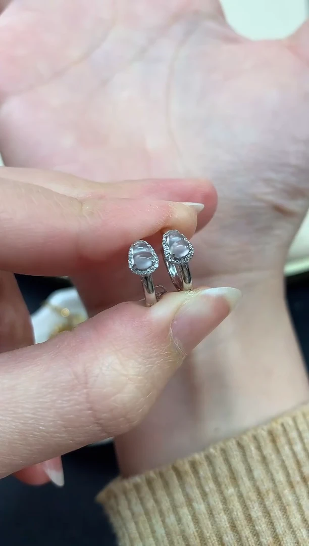 【闪购商品】翡翠耳饰18K金镶嵌A403多样性发一件|1980