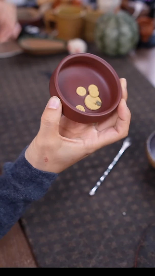 紫砂茶宠紫砂纳福杯