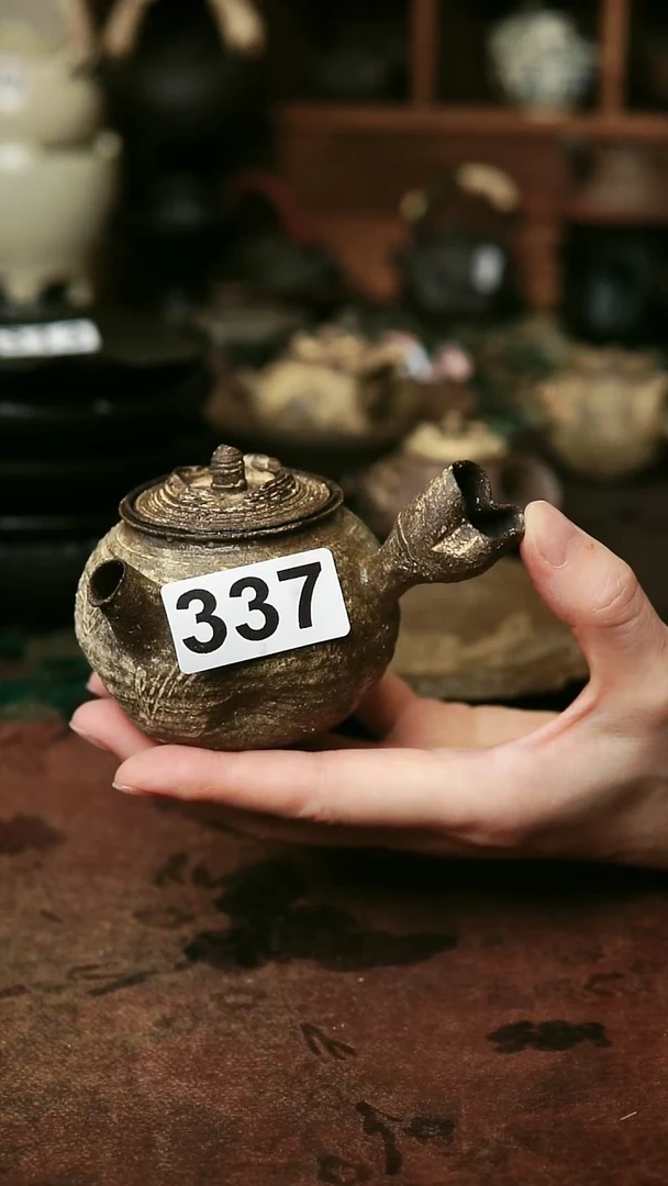 紫砂全手工粉引系列-150毫升左右茶壶