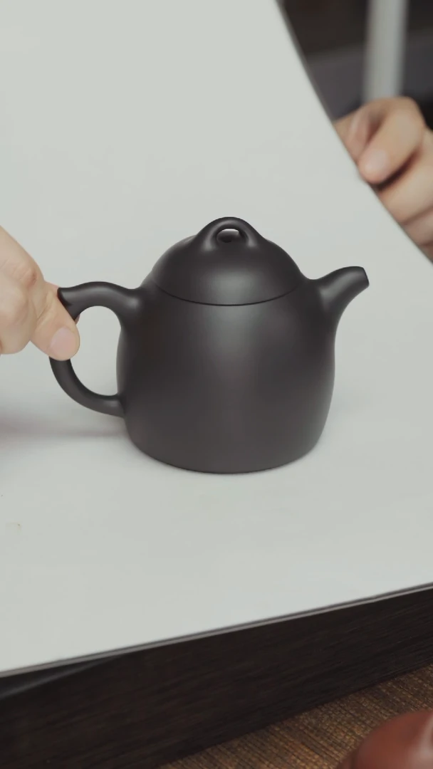 【闪购商品】紫砂茶壶老紫泥还原烧-秦权-150CC