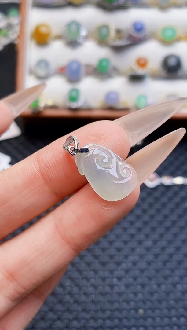 银S925镶嵌戒指翡翠3163