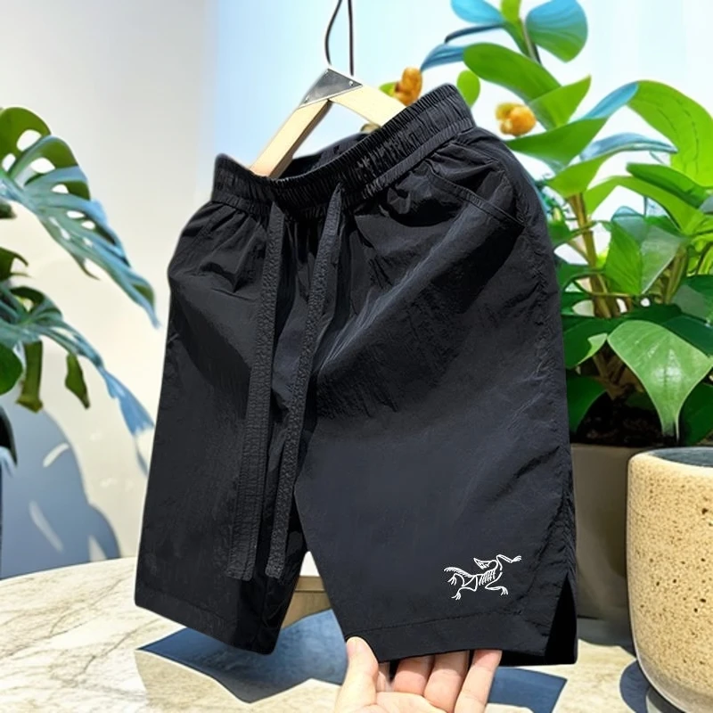2025夏季新款品牌印花男生短裤男士五分裤美式速干运动宽松情侣裤