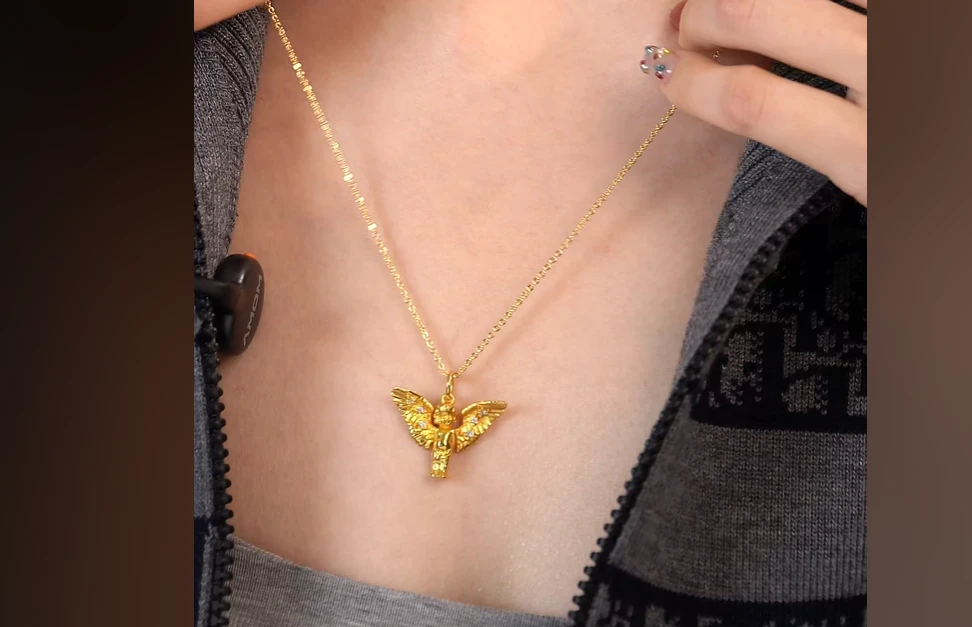 铜合金项链 福利小金人吊坠