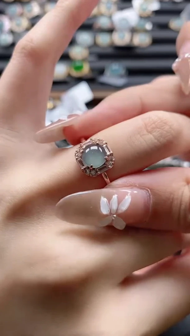 【闪购商品】翡翠戒指银S925镶嵌51511