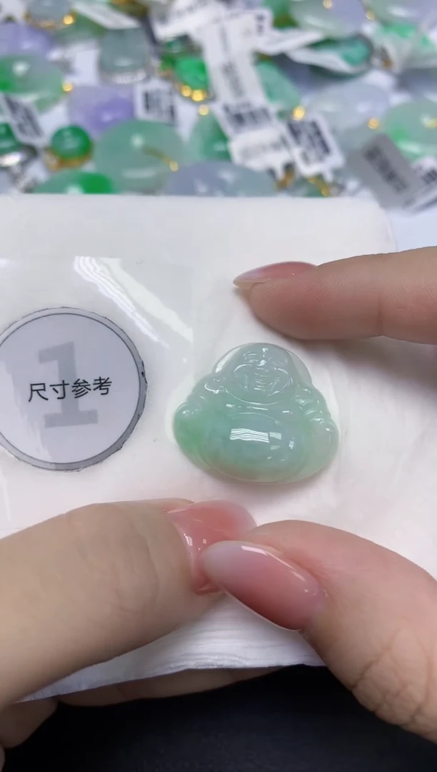 颈饰未镶嵌翡翠天然缅甸翡翠A货百元以上9元证书费自理