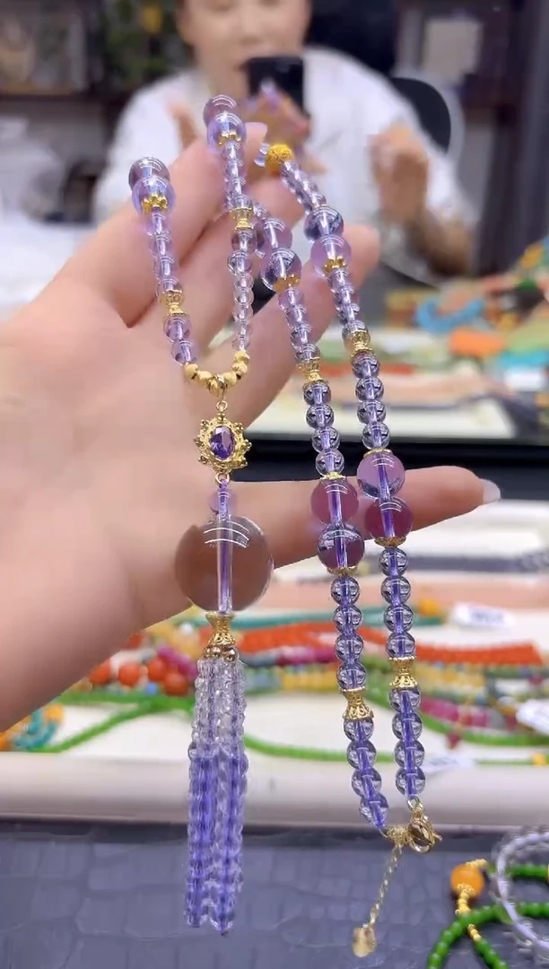 颈饰未镶嵌紫晶DIY款X586