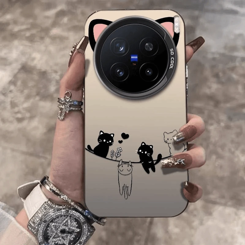 小猫耳朵适用vivox200Pro手机壳X200ultra新款x200s个性防摔保护