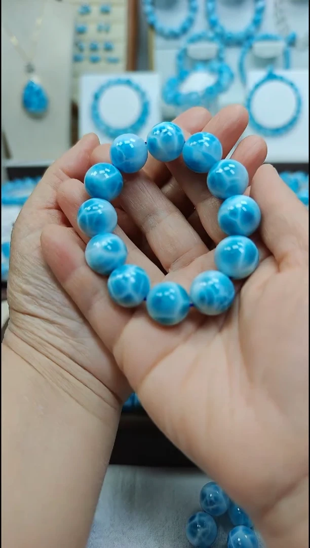 银S925镶嵌针钠钙石（海纹石）吊坠(不含链)多样性发一