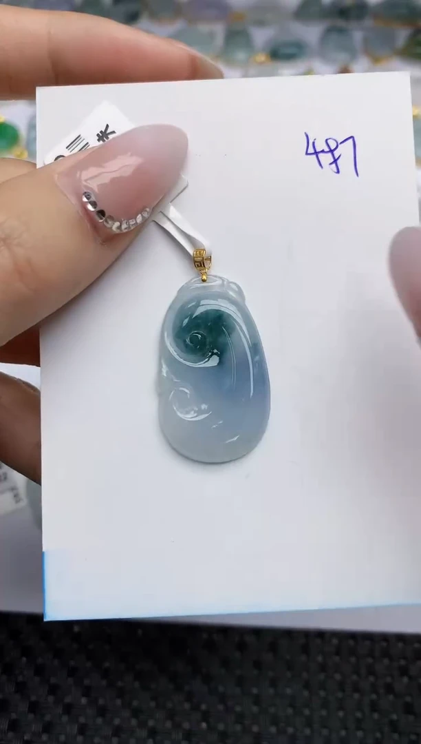 【闪购商品】翡翠颈饰18K金镶嵌天然翡翠A货