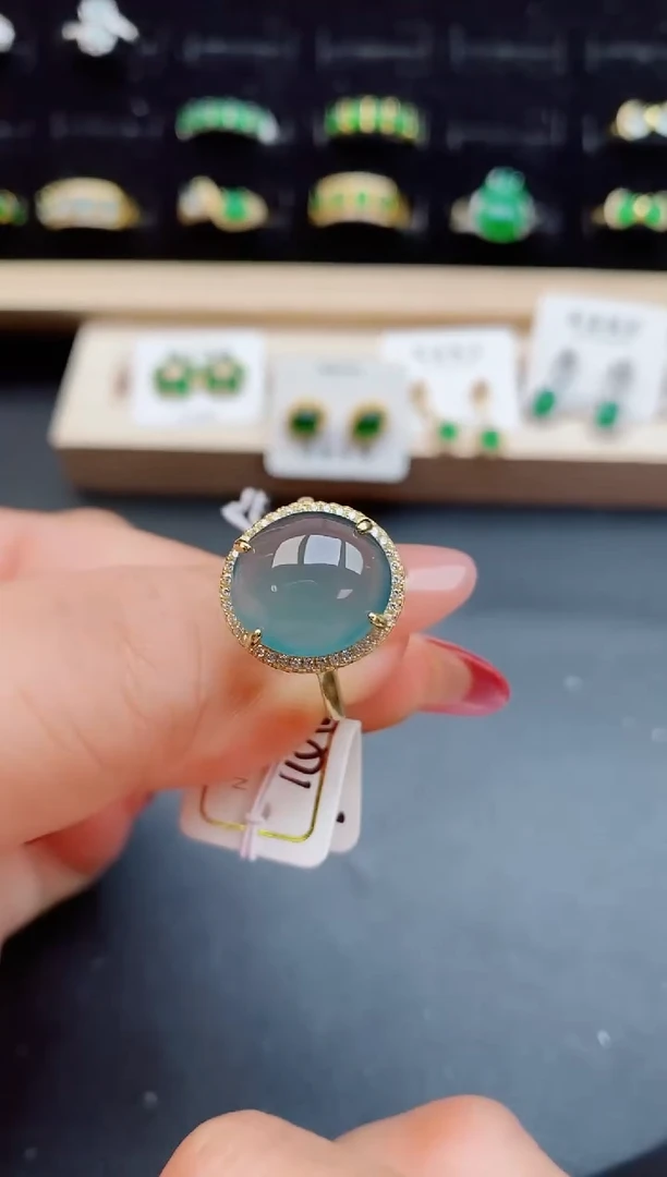 【闪购商品】翡翠戒指银S925镶嵌1211212