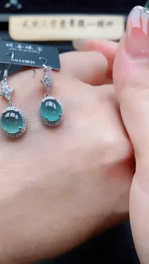 银S925镶嵌戒指翡翠3