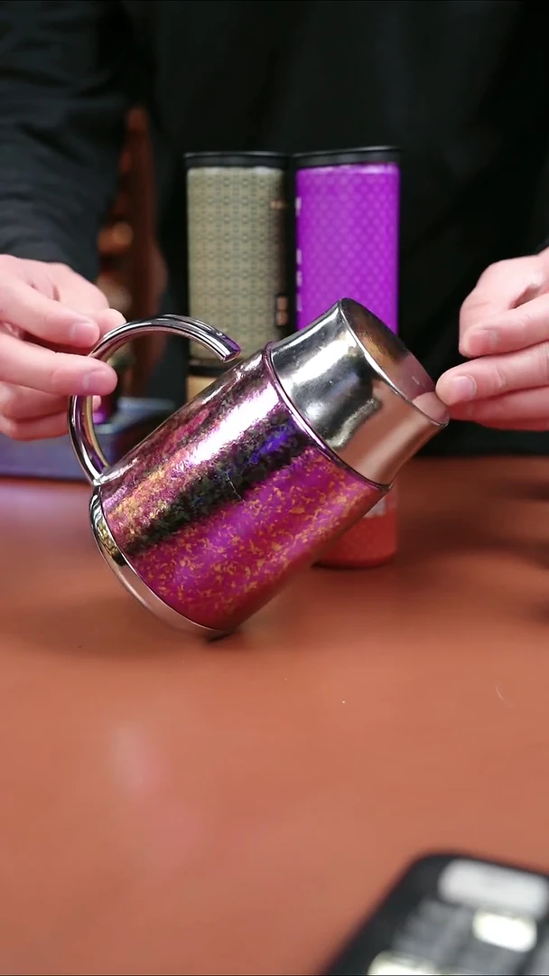 辉哥粉丝福利 茶忆办公杯+古树金花x2+桂花白x2 紫色