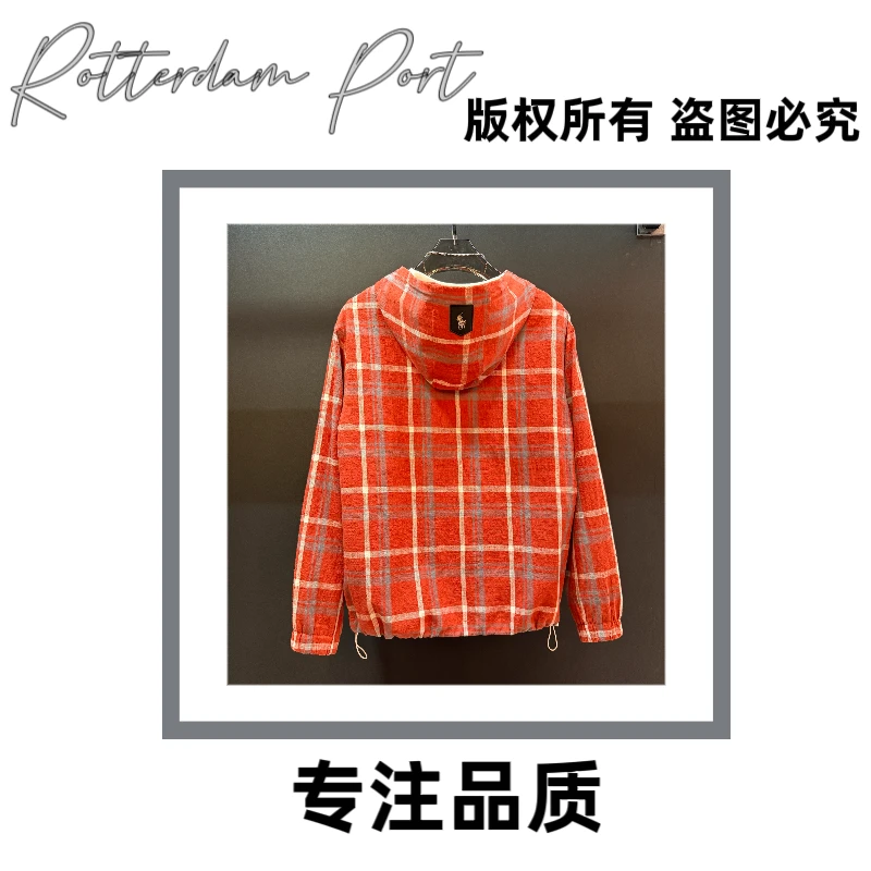 （啊祖）PJ111-2025新款高级感拼接格子时尚潮流宽松百搭