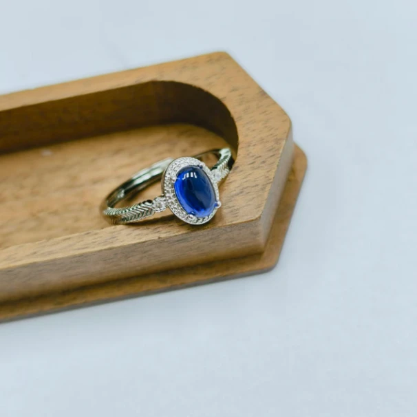 培育蓝宝石【壹雅物阁】蓝宝石戒指XX15