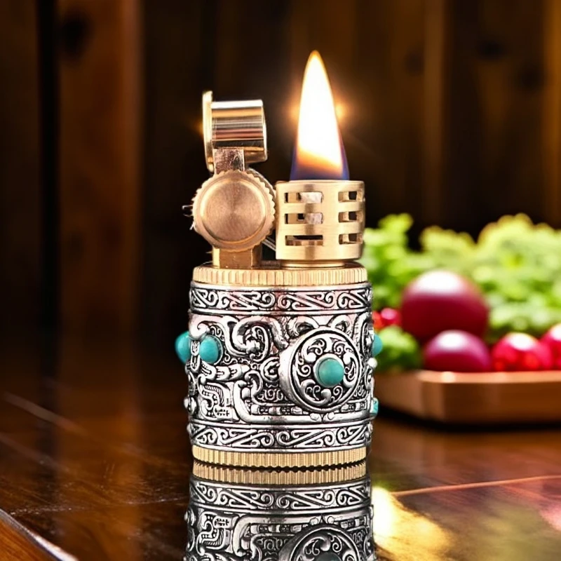 首领CF212-5 盔甲珐琅小胖墩煤油打火机