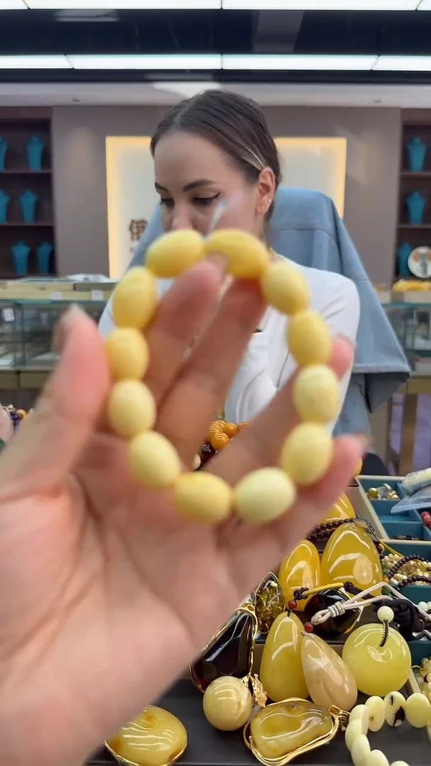 手链琥珀未镶嵌138秒拍号 13mm