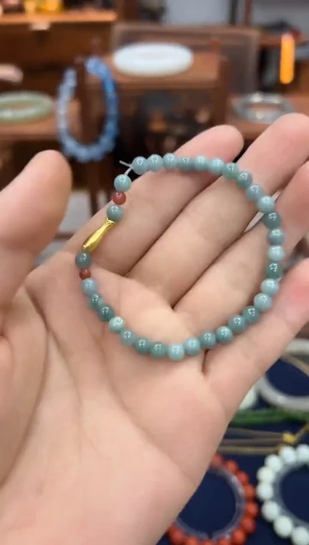 【闪购商品】翡翠手链银S925镶嵌101752-翡翠手串