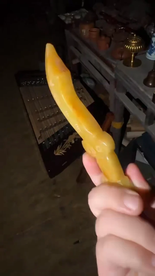 香榧木玉刀把件1111