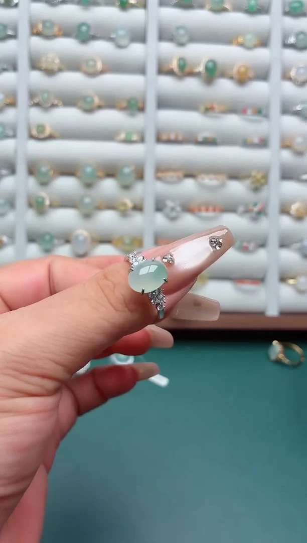 吊坠(不含链)银S925镶嵌翡翠.