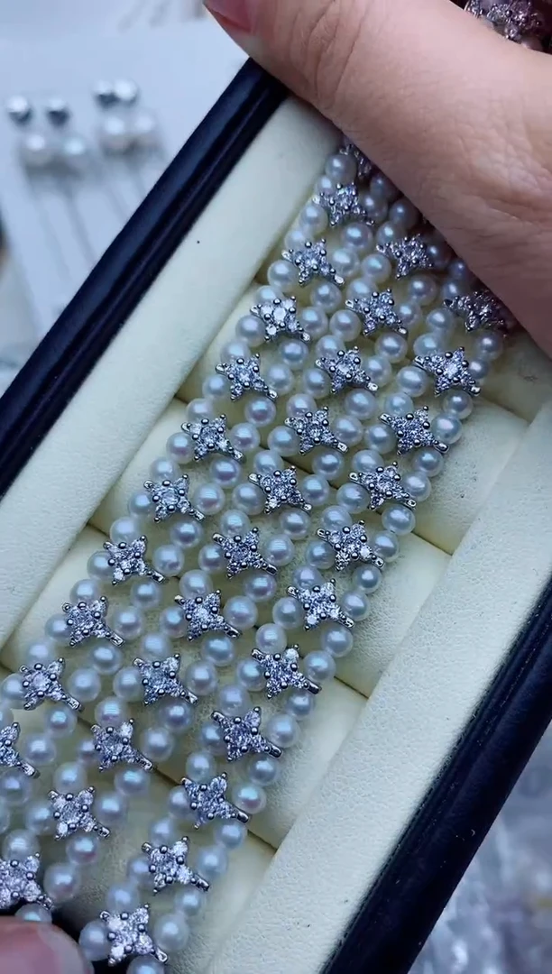 未镶嵌手链淡水珍珠手链多样性发其一