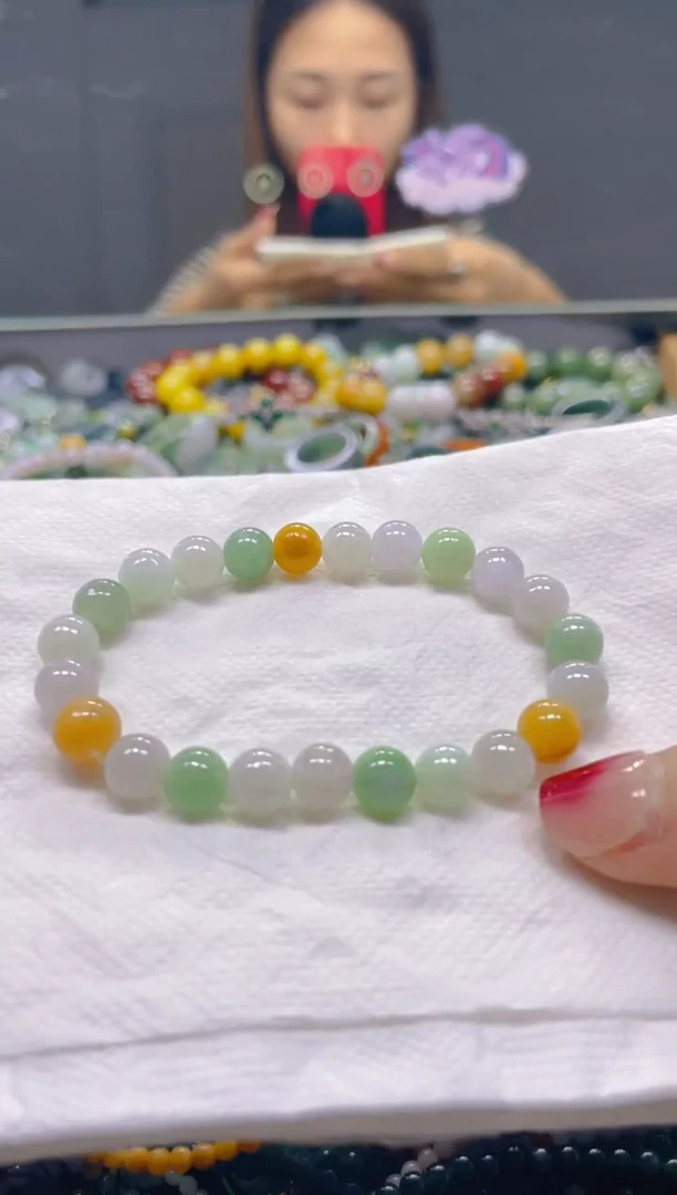 颈饰未镶嵌翡翠7MM/S/翡翠A货，一件也是批发价