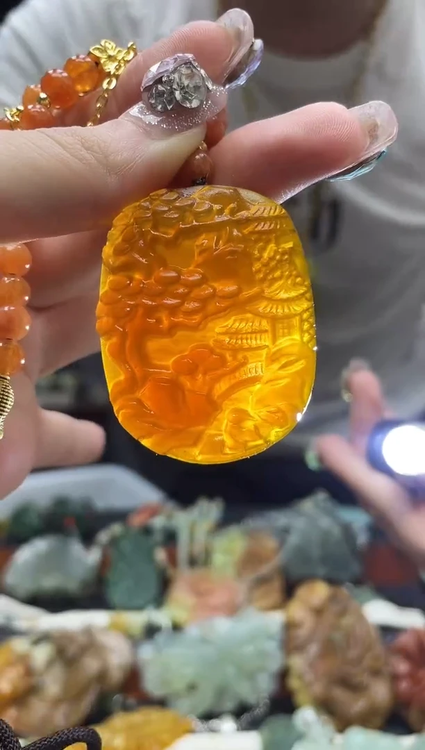 未镶嵌岫玉吊坠多样性发*货拍一发一