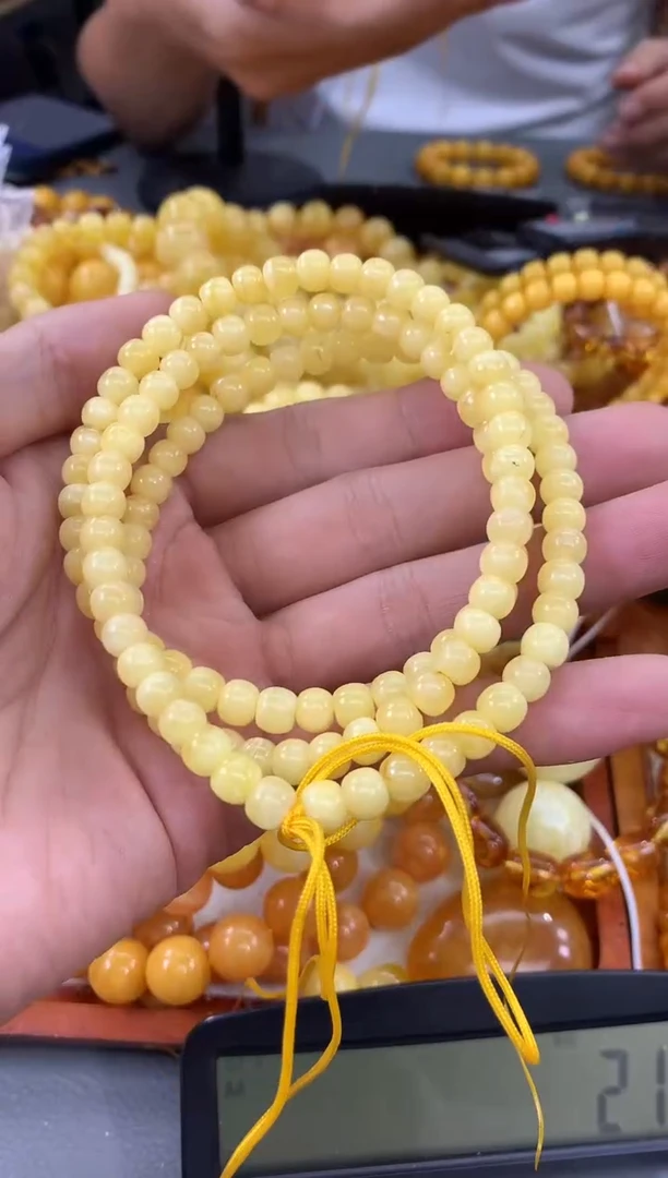 未镶嵌蜜蜡裸石链子