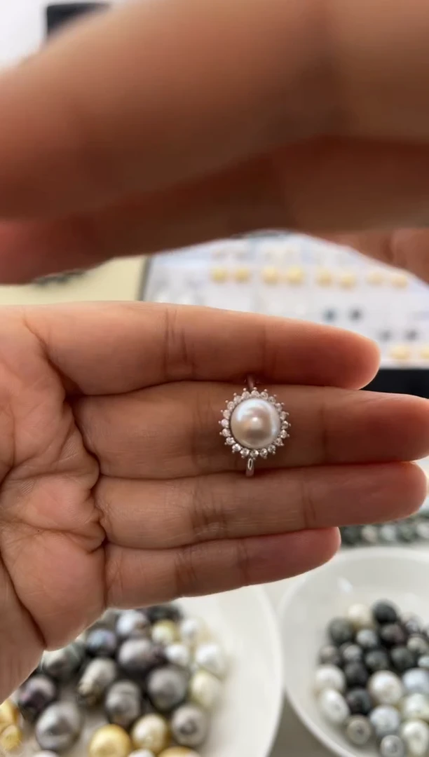 【闪购商品】淡水珍珠戒指银S925镶嵌淡水珍珠戒指