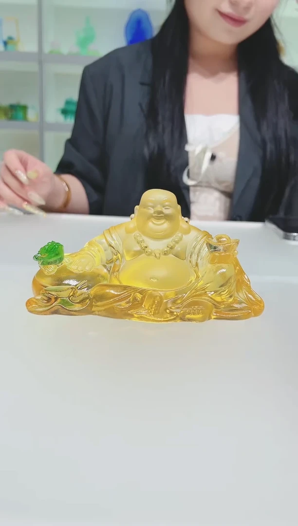 琉璃手工艺品古法琉璃弥勒
