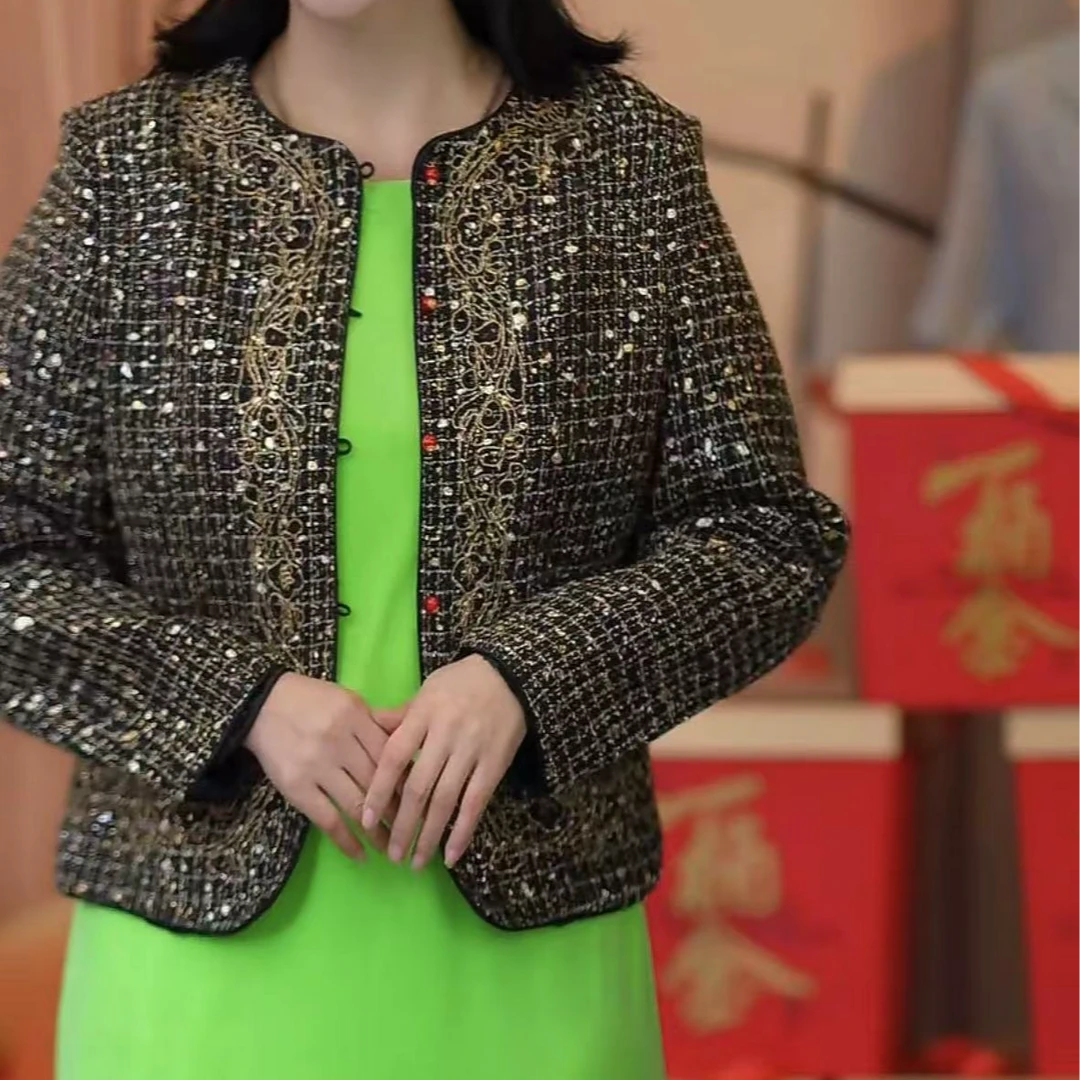 【安竹】春秋新款新中式重工外套