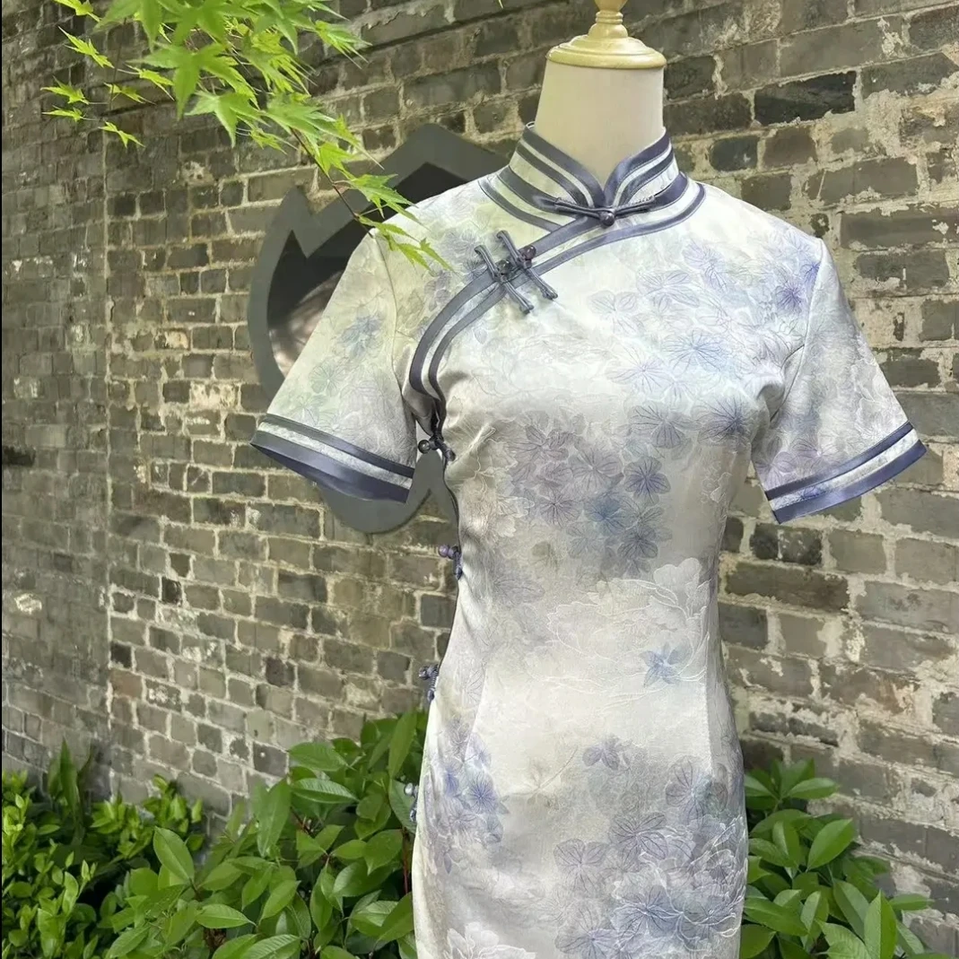 【紫香玉】2025夏季新款优雅大方日常百搭修身女旗袍