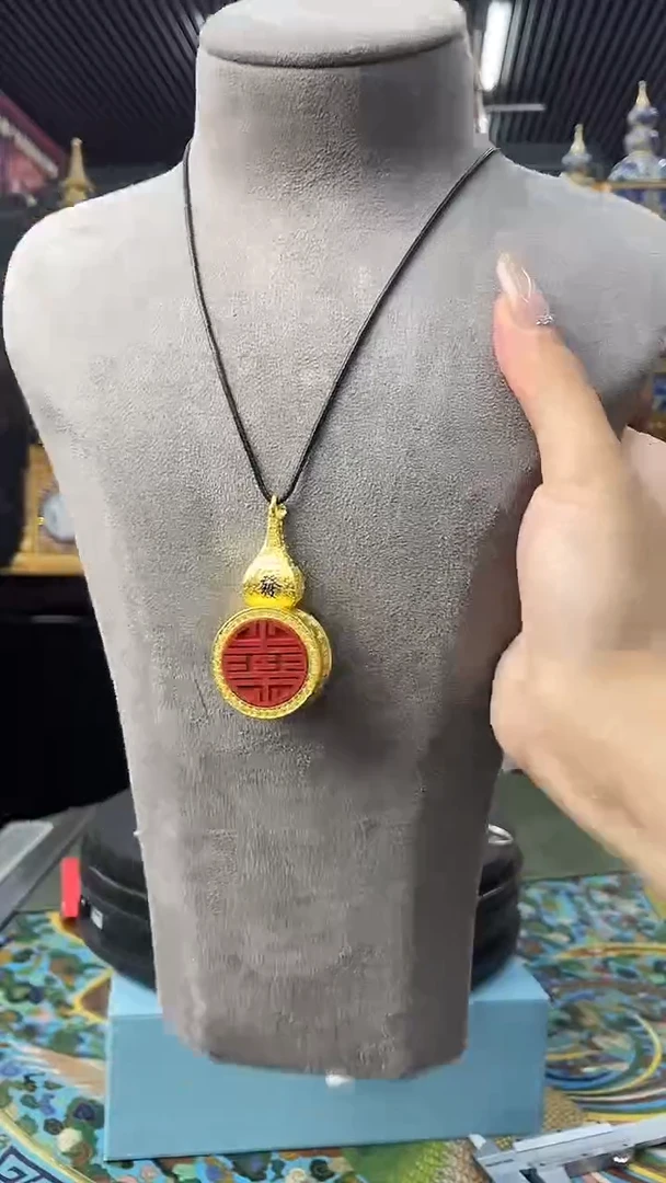 非遗手工雕漆葫芦表吊坠