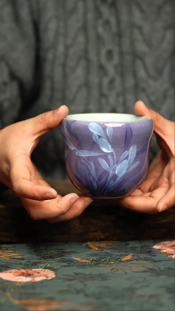 【闪购商品】杯杯釉下彩手工手绘同款陶器