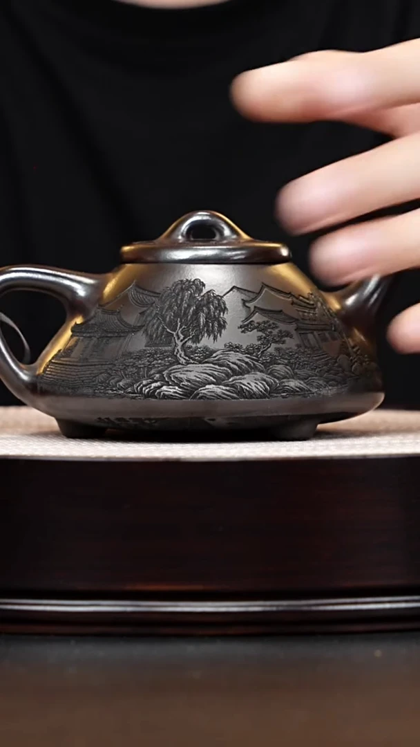 茶壶紫砂宜兴紫砂 子冶石瓢石黄 李恒阳