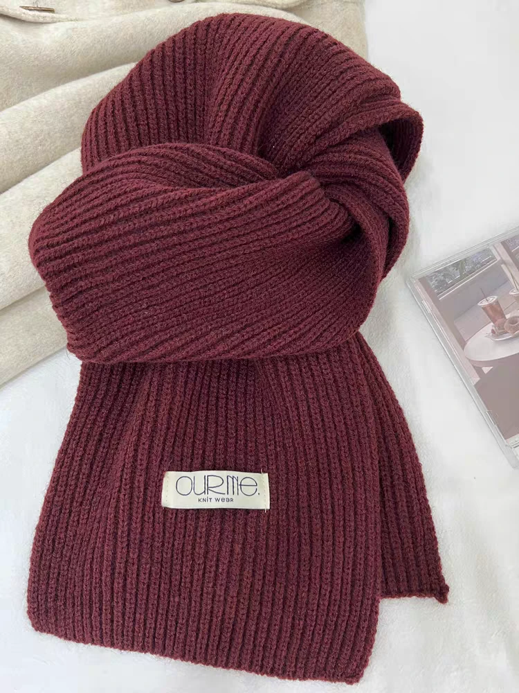 纯色保暖围巾复古港风休闲风成人不起球系