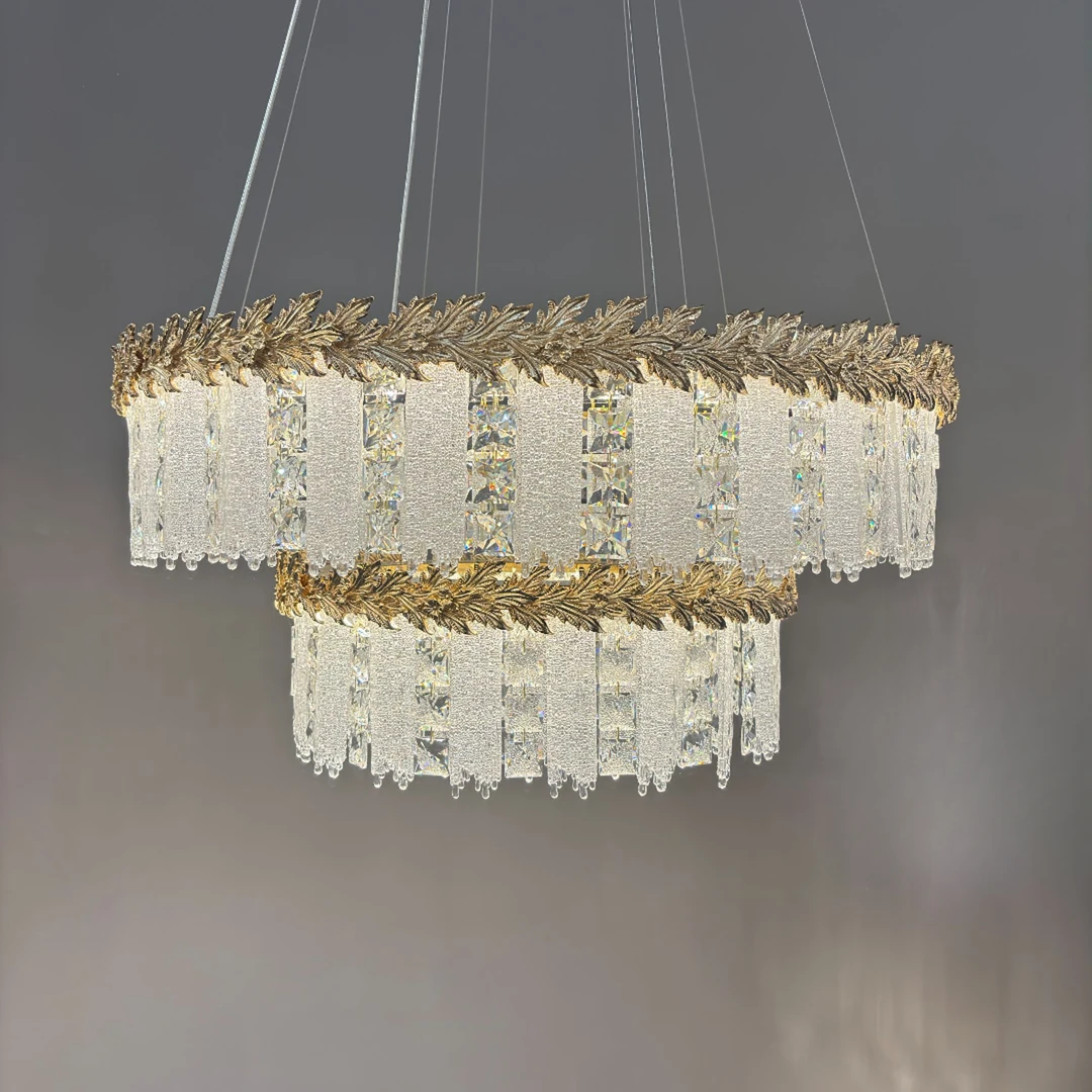 轻奢琉璃水晶客厅主灯2025新款高端大气餐厅别墅主卧室灯客厅大灯