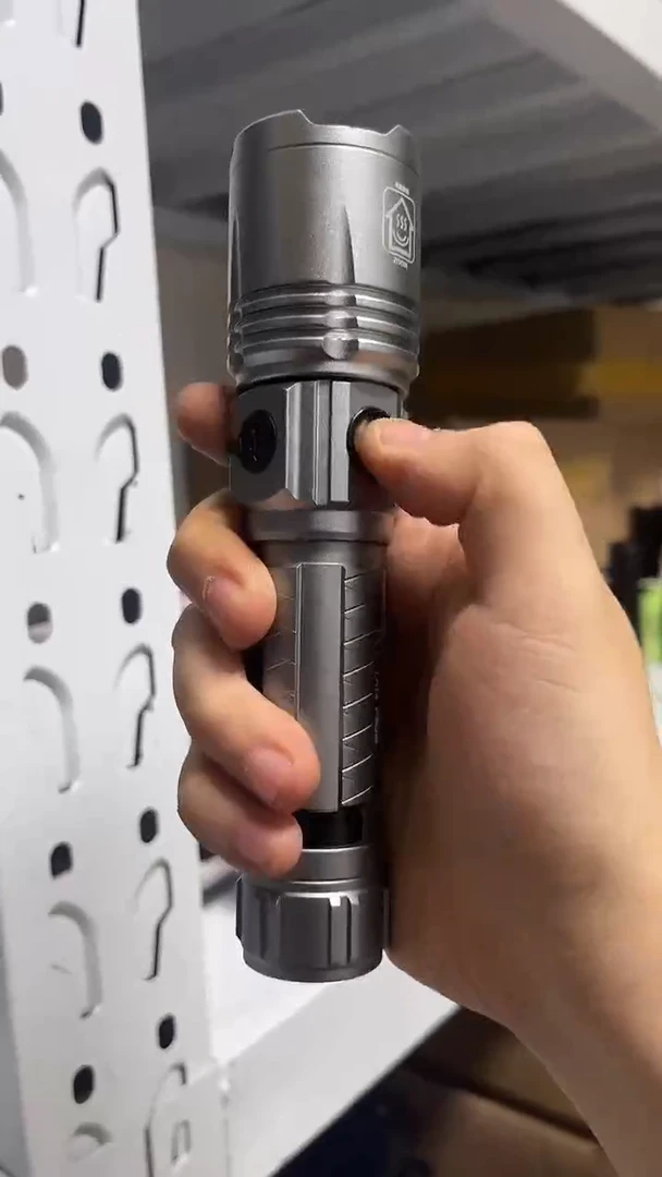 【磁吸笔夹款】变焦铝合金超亮小手电